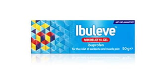 Ibuleve Pain Relief 5% Ibuprofen Gel, Clinically Proven, Anti-Inflammatory Relief for Joint Pain, Sprains, Backache, Muscular Pains and Sports Injuries, 50 g