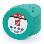 Woltersberger® 50 pièces Disques Abrasifs Vert │ 8 trous │ Ø 125 mm │ grain 1200 │ pour ponceuses orbitales aléatoires │ feuilles abrasives │ papier de verre