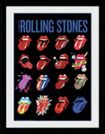 The Rolling Stones Tongues Framed Print - 30x40cm