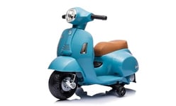 TURBO CHALLENGE - Vespa GTS - Porteur Elèctrique - 119167 - Scooter - Bleu - Prêt à Rouler - 25Kg Max - Plastique - Batteries Rechargeables - À partir de 18 Mois