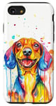 iPhone SE (2020) / 7 / 8 Red Dachshund Doxie Colorful Watercolor Dog Mom Dad Case