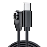 Câble de charge magnétique USB Type C,AfterShokz,OpenRun Pro,ASbarding,ahiopex AS800,AS803,Sophia,Conduction,Sauna,Téléphone - Type 1m Type C black