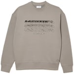 Sweat-shirt Lacoste  SWEATSHIRT  LOOSE FIT GRIS AVEC MARQUAGES SUR LE DEVA