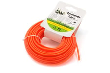 vhbw Fil diamètre 3mm, 15 mètres, orange, nylon compatible avec débroussailleuses rotofil