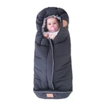 FREEDL Baby Swaddle Blanket Stroller Wrap Sleeping Bag Plus Velvet, Soft Thick Fleece Warm Blanket Baby Carriage Sleep Sack, Toddler Stroller Footmuff Baby Nest for Newborn 0-24month Dark Blue 102cm