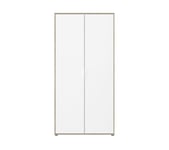 Armoire 2 portes ALBORG imitation chêne et blanc