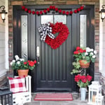 Unique Valentine Wreath Heart Shape Front Door Front door  Party Supplies