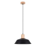 SOLLUX lighting - Suspension Luminaire Fano - Lampe Pendante - Lustre de Salon Élégante - Longue Durée de Vie - Design Attrayant - Acier - E27, 1x max 15W LED, ~230V, 50Hz - Noir