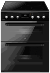 CDA CFC631BL 60cm Double Oven Electric Cooker with Ceramic Hob - Black