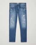 Replay Anbass Distressed Super Stretch Jeans Medium Blue