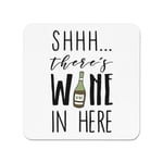 Shhh There's Wine In Here Red Fridge Magnet - Cocktail Funny