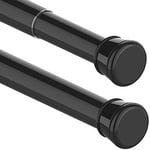 Tringle à rideau de douche extensible - 4 m - Extra longue - Sans perçage - Pour salle de bain, chambre à coucher - Noir (350-405 cm, ?32 mm)