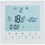 BOT-313 WiFi Thermostat Numérique pour chaudières à gaz, Réglable Intérieur Thermostat d'ambiance Programmable sans Fil, avec Écran LCD et Commande en Ligne Via l'application Smartphone-Bleu