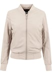 Urban Classics Women's Urban Classic Women s Ladies Light Bomber Jacket White Sand 208 Small, Beige, UK