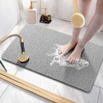 Tapis de Douche Antidérapant avec Trous de Drainage, Séchage Rapide Anti Moisissure Doux et Confortable Luffa Tapis de Bain Tapis de Douche Massant