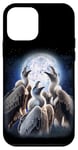 iPhone 12 mini 3 Vultures Howling At The Moon Funny Vulture Bird Carrion Case