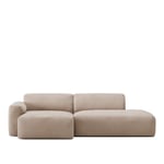 NO GA - Brick 2-Seater Chaise Lounge Open End Right - Shadow Beige - Sofaer - no-ga-studio - Beige