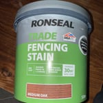 Ronseal Trade Fencing Stain Medium Oak 5 Litre