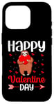 iPhone 16 Pro Sloth Happy Valentine Day Couple Funny Valentine's Sloths Case