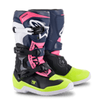 Alpinestars Tech 3S Crosstövlar Barn Svart-Blå-Rosa