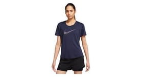 Maillot manches courtes femme nike dri fit swoosh bleu violet