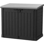 KETER - Coffre de rangement exterieur en resine 1200 litres Noir et gris - Ra...