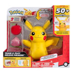 Bandai – Pokémon – Pikachu Deluxe interactif et ses accessoires – Jouet Pokémon avec Lumières Sons et Mouvements - Figurine Pikachu Électronique + de 50 Interactions - Jouet Enfant 4 ans et + - JW3330