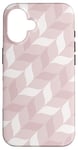 Coque pour iPhone 16 Pale Pink Beige Waves Petal Curve Lines Art Nouveau Pattern