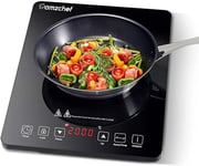 Single Induction Hob AMZCHEF 2000W Induction Cooker with Ultra Thin Body, Low Noise Electric Induction Cooker with 10 Temperature & Power Levels, Timer,Safety Lock, Touch Sensor