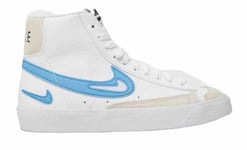 Uk 6 Nike Blazer Mid GS White/Blue Trainers Shoes  EU 39- FN7790-100 Boxed