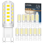 COTLEDL Ampoule LED G9 Blanc Froid 6000K,5W,500LM,Équivalent 50W Halogène Lampe,Non Dimmable Sans Scintillement Ampoule G9 pour Le Salon, La Chambre à Coucher, La Cuisine, La Salle de Bain,Lot de 12