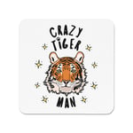 Crazy Tiger Man Stars Fridge Magnet - Funny Animal