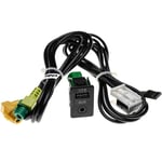 Vhbw - Câble adaptateur aux usb pour radio de voiture (100 cm) compatible avec vw Touran (type 1T) 01/2003 - 10/2006