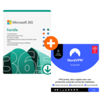 Pack Microsoft 365 Famille + NordVPN - Abonnement 1 an