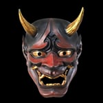 Halloween japanilainen väri Bonjour Noh Kabuki Demon Mask Sata Ghosts Night Out Resin Ghost Samurai Props Prom Party Mask