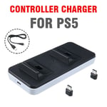 Manettes Sans Fil Pour Ps5 Mayitr, 1 Pièce, Haute Qualité, Chargeur Double Usb, Poignée De Jeu Portable, Station De Charge