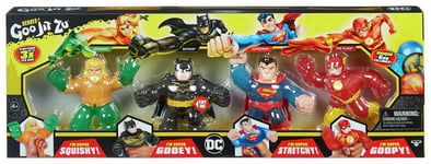 Heroes of Goo Jit Zu 4 Pack DC Figure Superman Aquaman Batman Flash New Xmas Toy