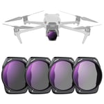 NEEWER Packs de 4 Filtres ND/PL Compatibles avec DJI Air 3S, ND8/PL, ND16/PL, ND32/PL, ND64/PL, Polariseur à Densité Neutre, Accessoires pour Objectif de Drone, Verre Optique HD Multicouche Fin,FL-A87