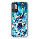 Cokitec Coque pour Xiaomi Redmi Note 10 5G Manga Dragon Ball Vegeta Bleu