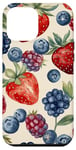 Coque pour iPhone 12 Pro Max Coque Téléphone Motif Fruits – Fraises & Myrtilles