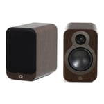 Q Acoustics 3020c Speakers - Bookshelf Compact 2-Way Home Loudspeakers Walnut