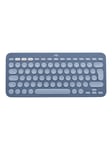 Logitech K380 Multi-Device Bluetooth Keyboard for Mac - keyboard - QWERTZ - German - blueberry - Tastatur - Tysk - Blå