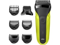 Braun Series 3 81702942, Barberingsmaskin, Knapper, Sort, Grønn, Led, Lade, Kraft Indikator, Ac / Batteri