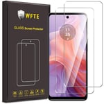 WFTE [Lot de 2 Verre Trempé pour Motorola Moto E14/G04/G04S, 0,26mm Film de Protection D'écran avec Haute Transparence à 99%, Anti-Trace Protecteur avec Dureté 9H Glass