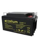 Batterie plomb 12V 65Ah Exalium EXA65-12