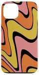 Coque pour iPhone 13 Superbe abstrait jaune, orange et rose