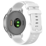 Urrem til Garmin Vivoactive 4S - Silikone - 18 mm - Hvid