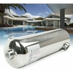 Echangeur de chaleur pour piscine 60 kW, chauffage de piscine 485 x 134 mm, échangeur de chaleur pour piscine, chauffage de piscine en acier