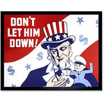 War WWII USA Uncle Sam Buy Bonds Stamps Advert Unframed Wall Art Print Poster Home Decor Premium