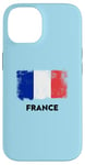 Coque pour iPhone 14 Drapeau France Bleu Blanc Rouge